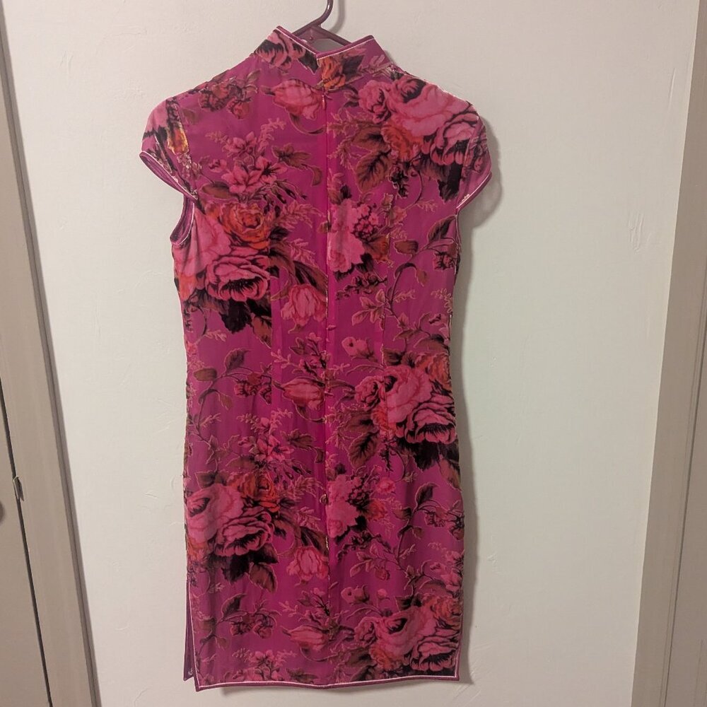 Velvet Unconventional Lace Pin Up Asian Dress Whimsigoth Mandarin Rockabilly - Picture 6 of 11